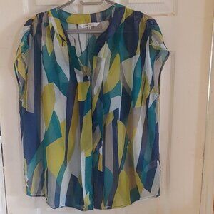 Cleo Women's Multicolor Sheer Top Size Medium